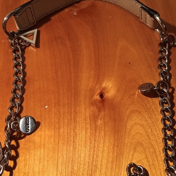 Guess Signature Beige Women Bag With Chain Handles - Picture 9 of 15